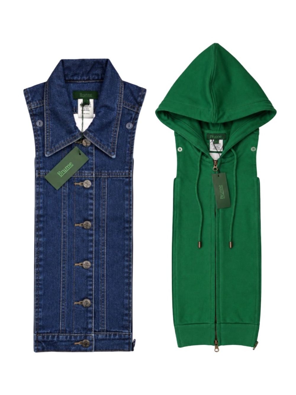 y NWT BRUNNE Set of 2 Dickeys Green Hoodie Denim Veronica Beard Compatible 00-14